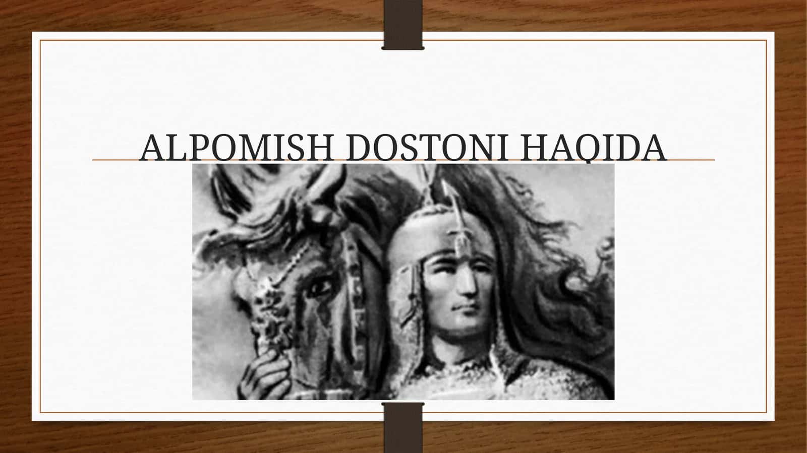 ALPOMISH DOSTONI HAQIDA