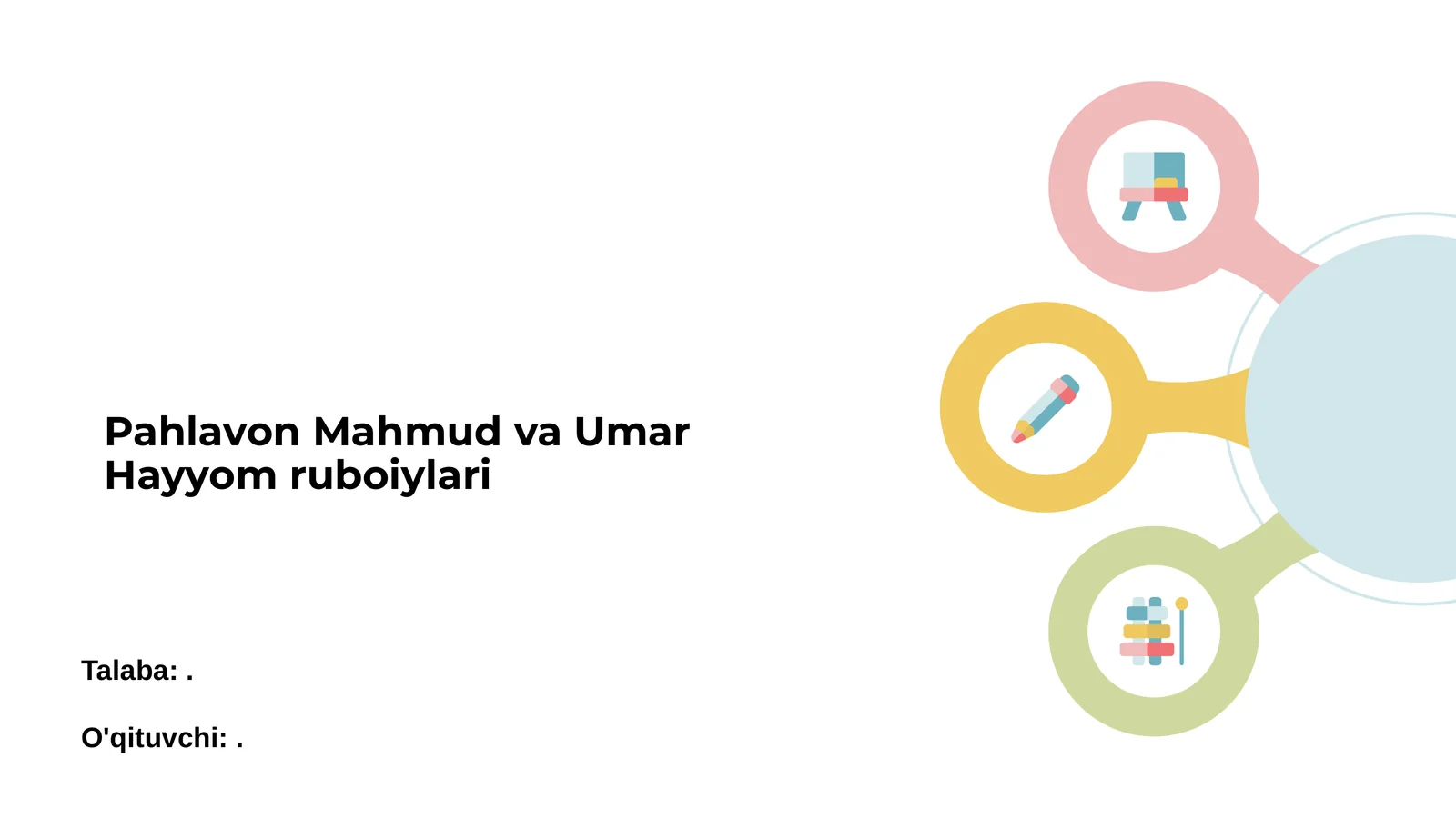 Pahlavon Mahmud va Umar Hayyom ruboiylari