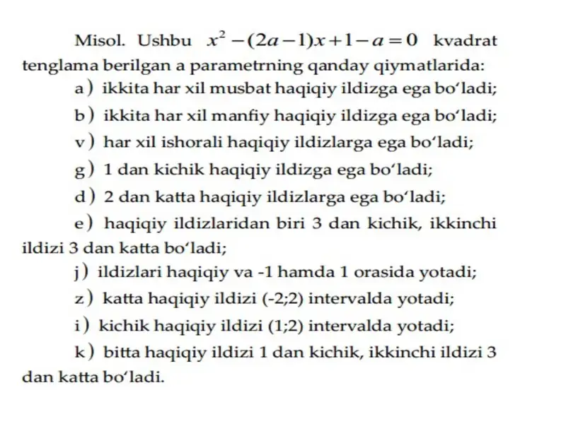 Kvadrat tenglama