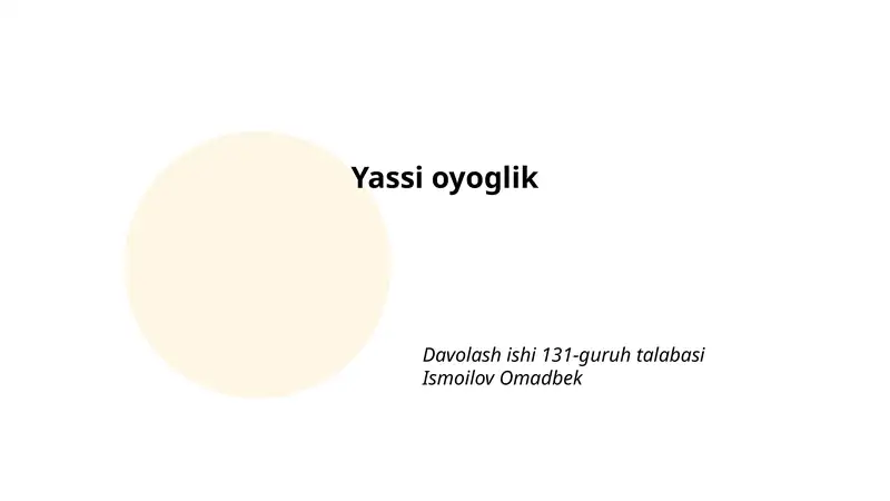Yassi oyoglik