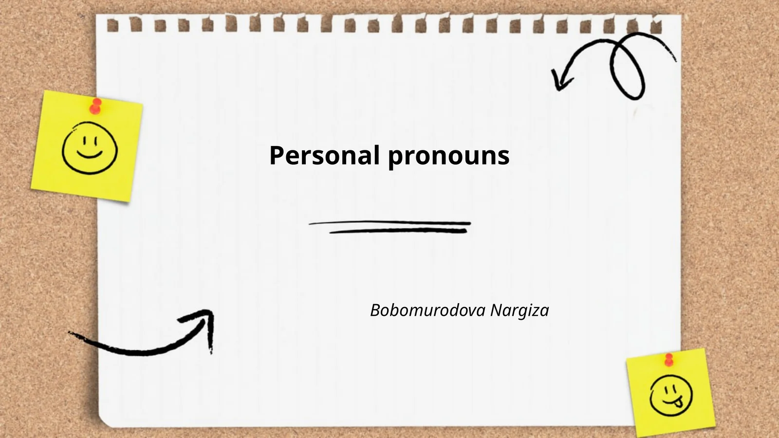 Personal pronouns