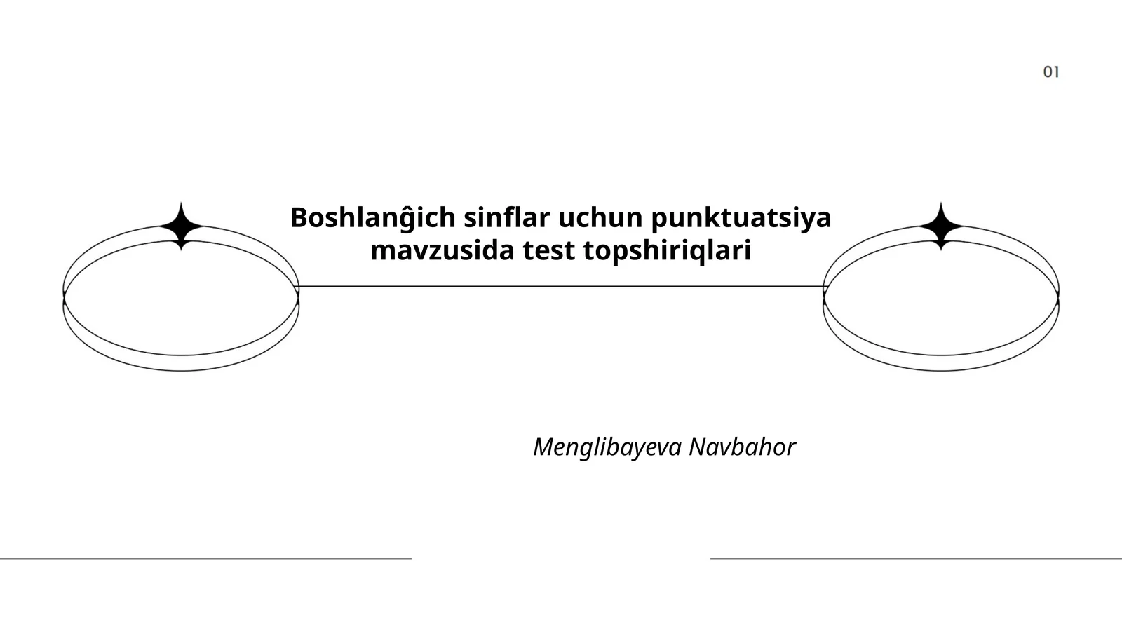 Boshlanĝich sinflar uchun punktuatsiya mavzusida test topshiriqlari