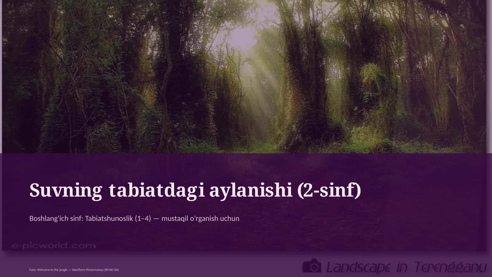 Suvning tabiatdagi aylanishi (2-sinf)