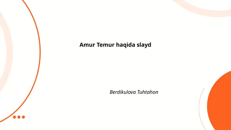Amur Temur haqida slayd