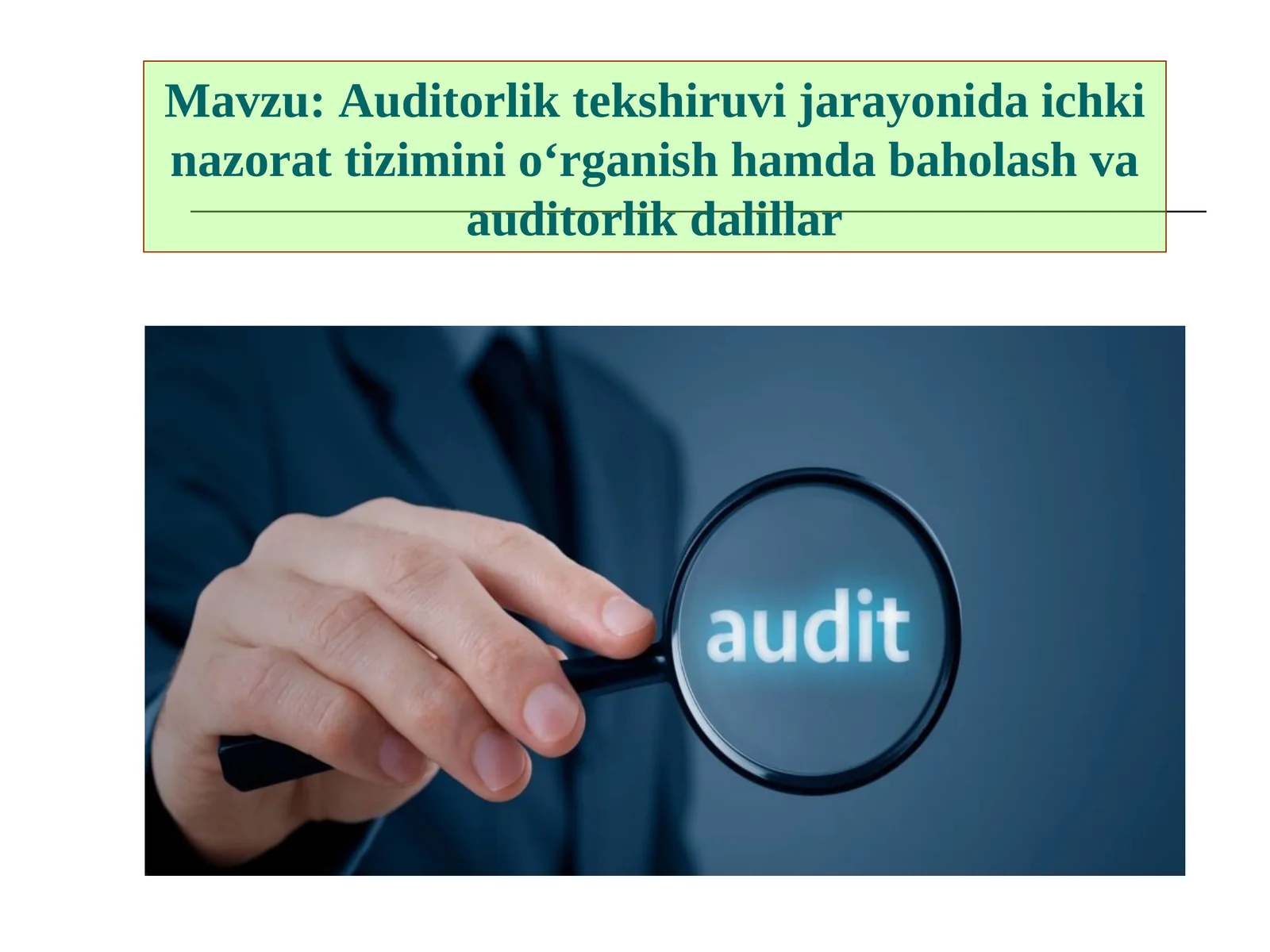 Auditorlik dalillar