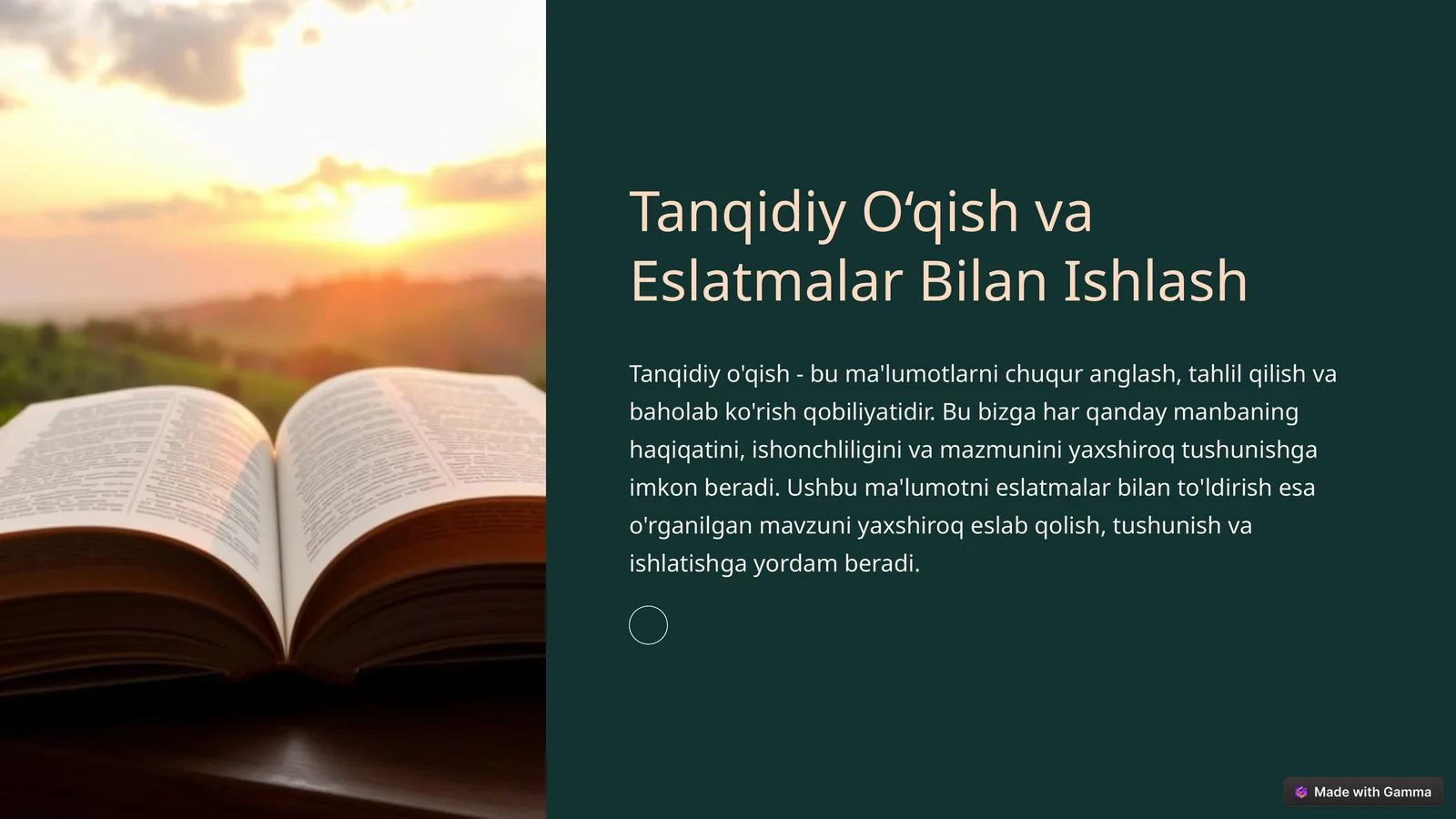 Tanqidiy O‘qish va Eslatmalar Bilan Ishlash