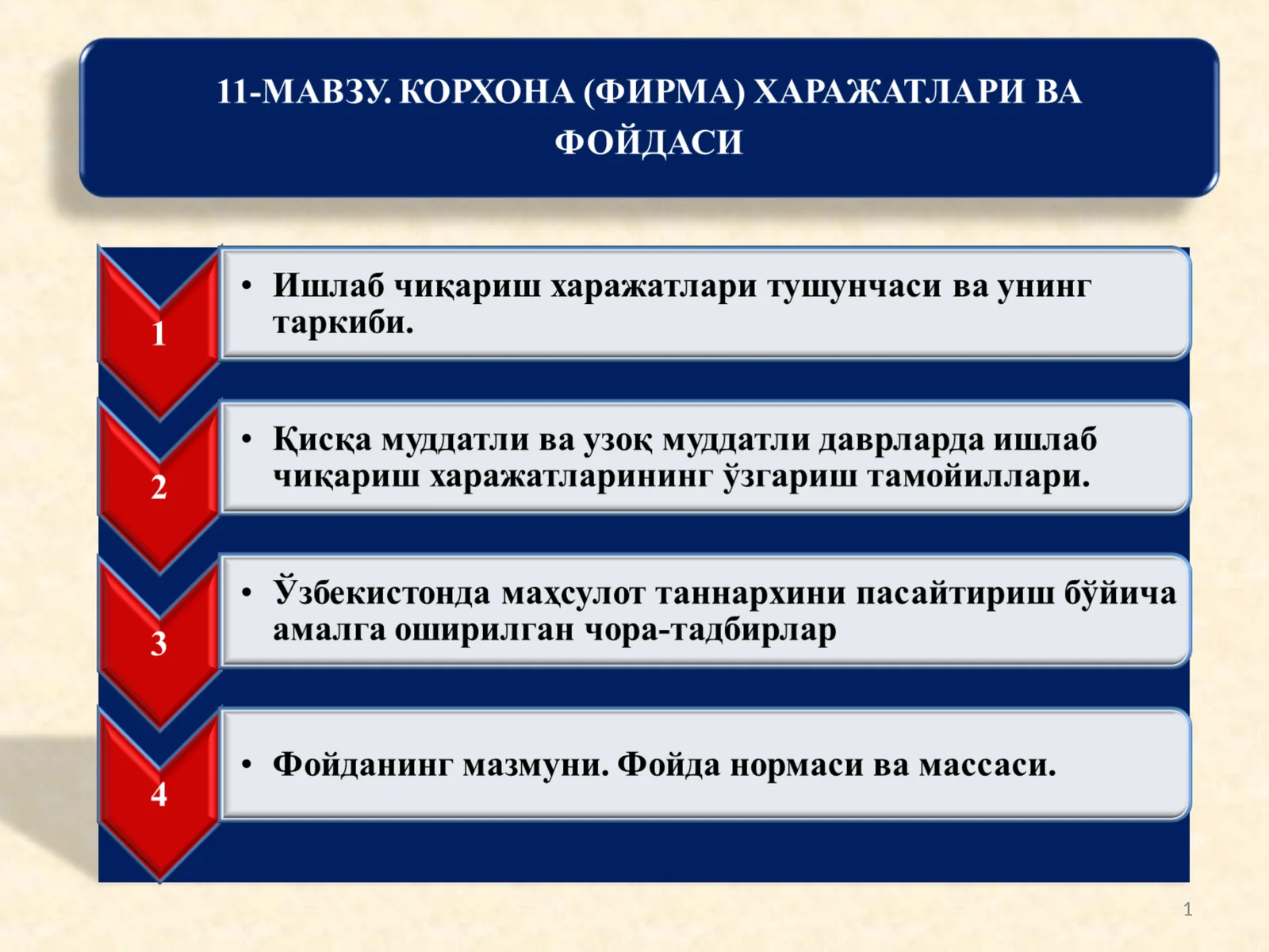 Ишлаб чиқариш ҳаражатлари