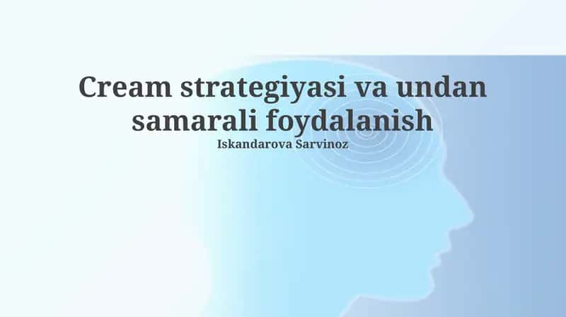 Krem Strategiyasi