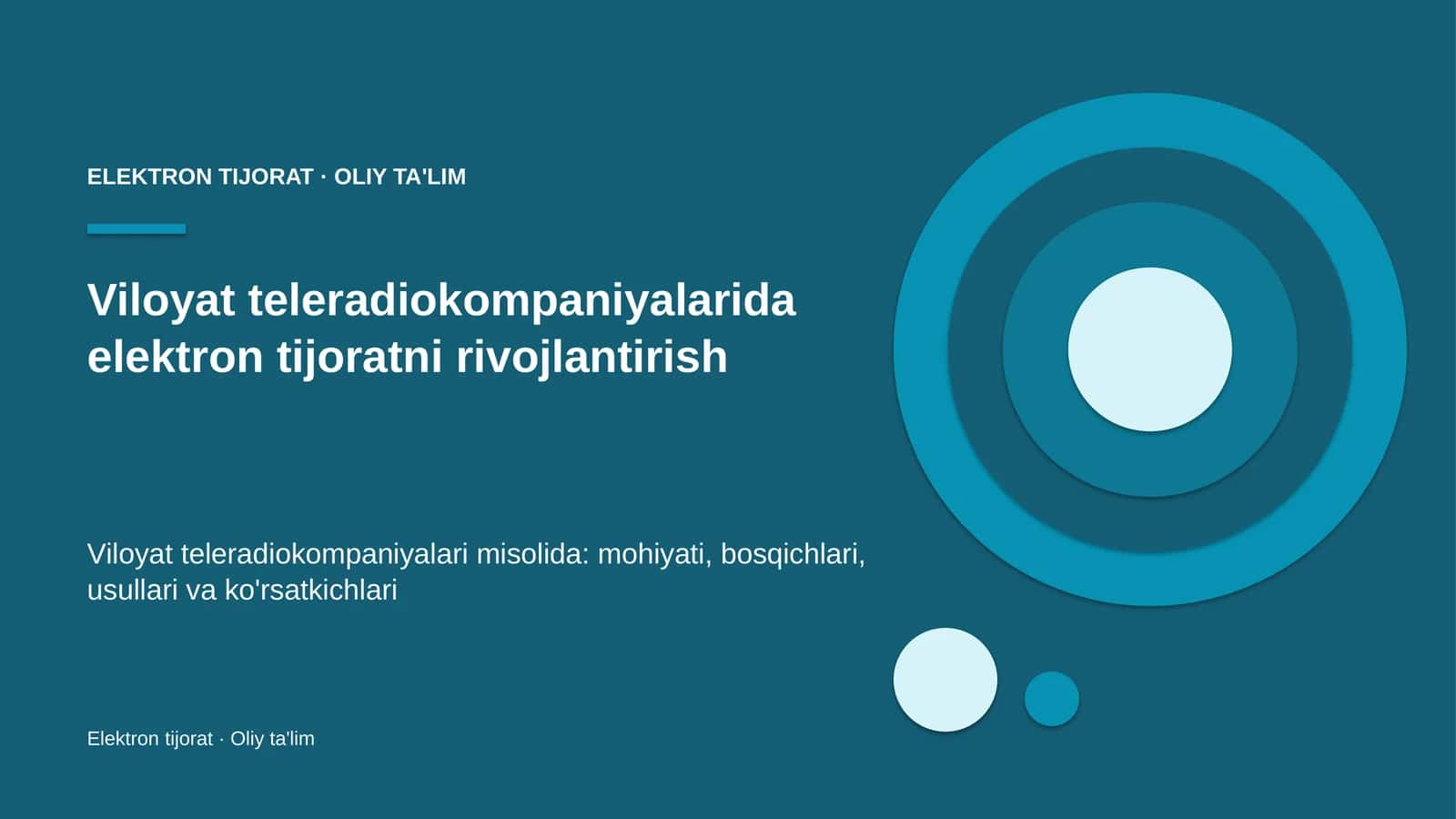 viloyat teleradiokompaniyalarida elektron tijoratni rivojlantirish 7544