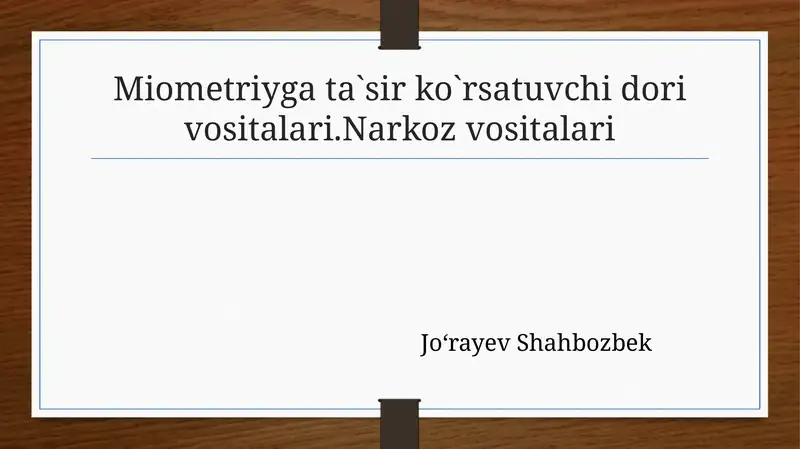 Narkoz vositalari