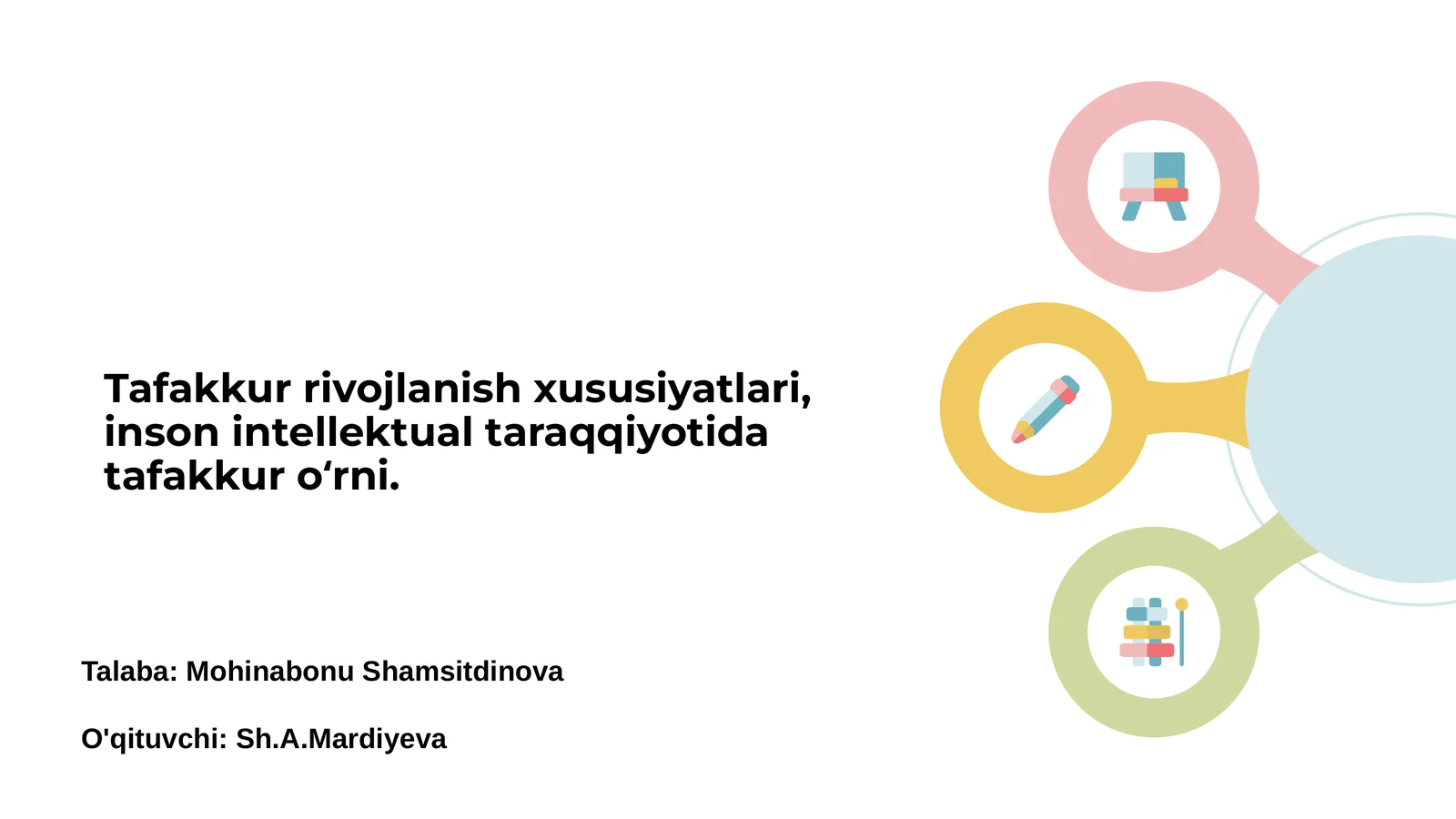 Tafakkur va rivojlanish