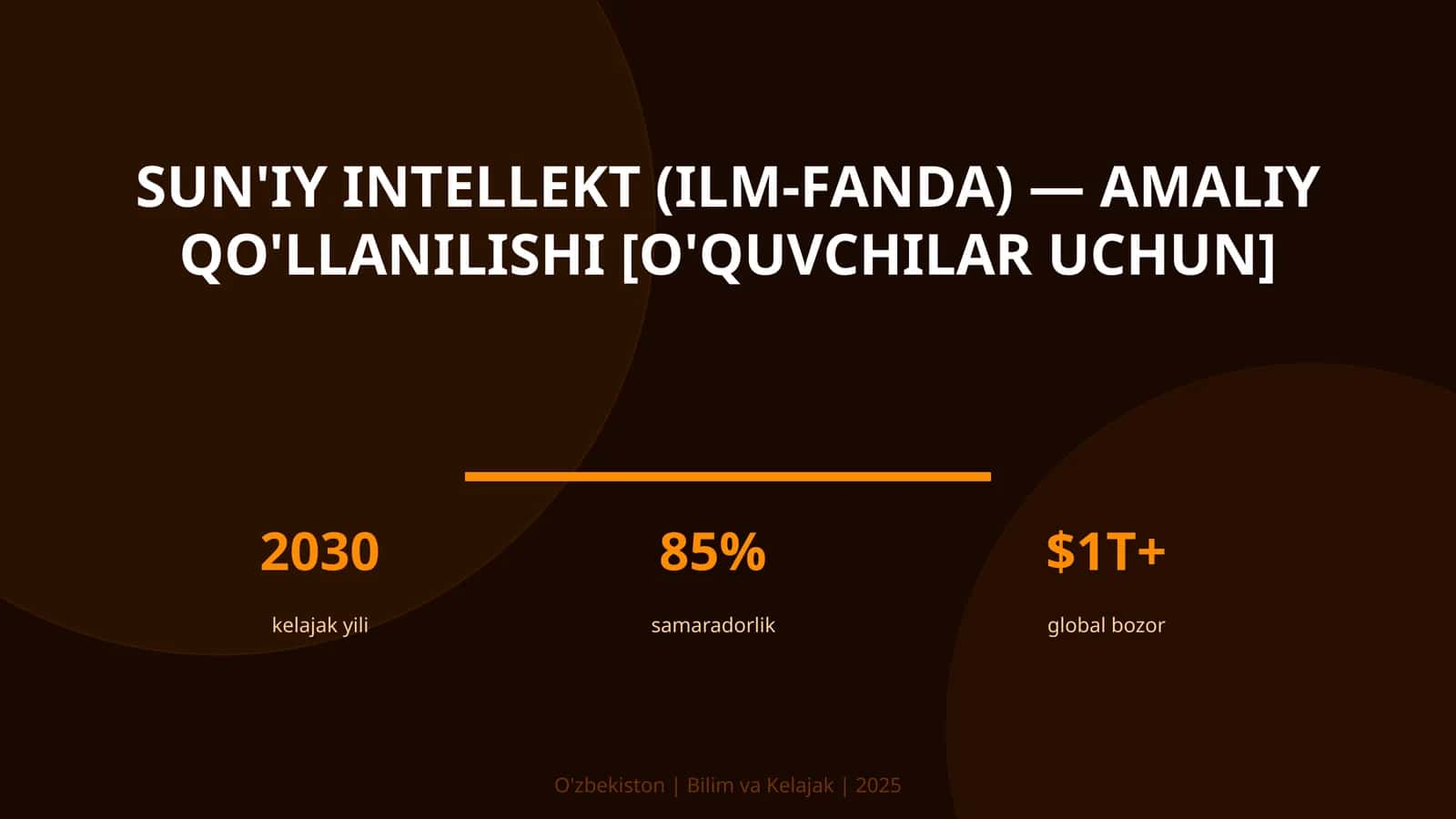 Sun'iy intellekt (ilm-fanda) — amaliy qo'llanilishi [o'quvchilar uchun]