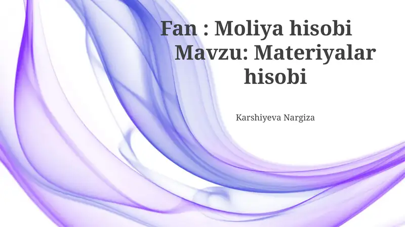 Materiallar hisobi