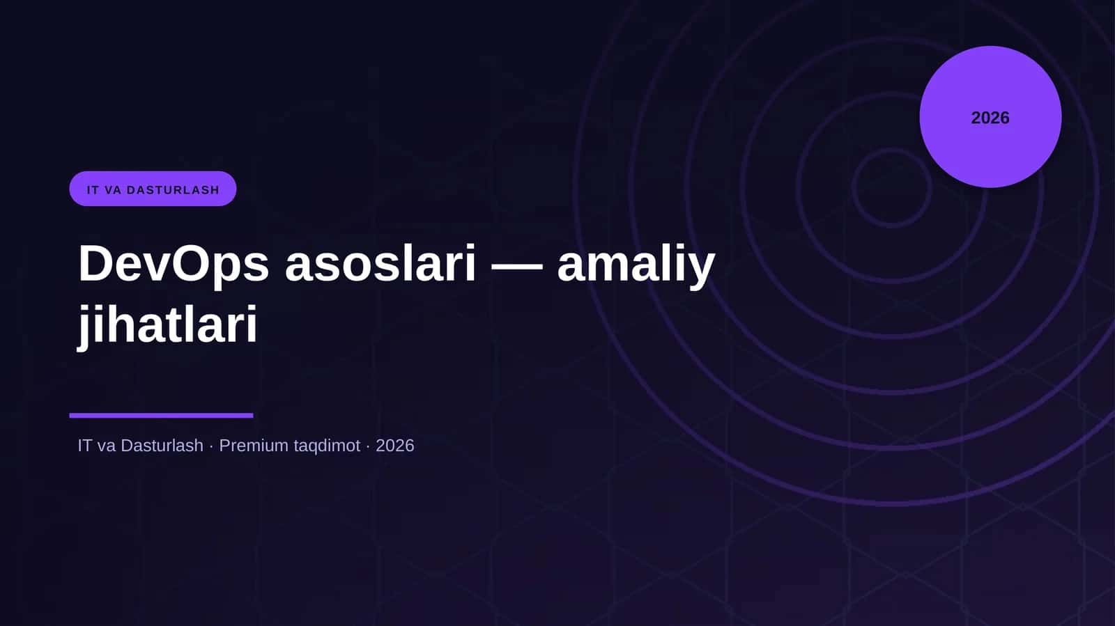 DevOps asoslari — amaliy jihatlari