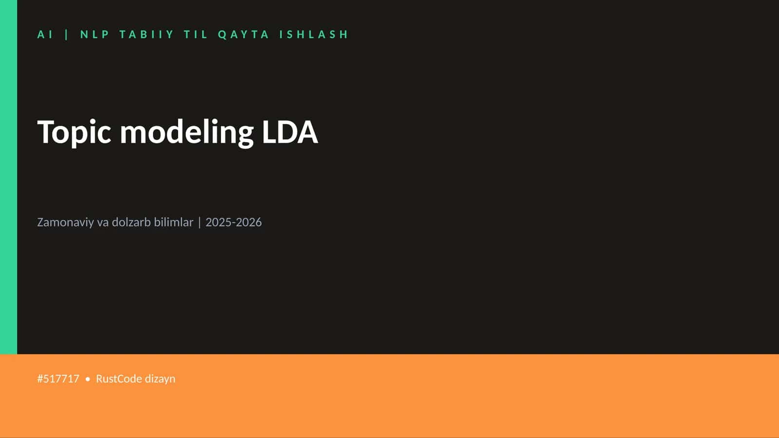 Topic modeling LDA