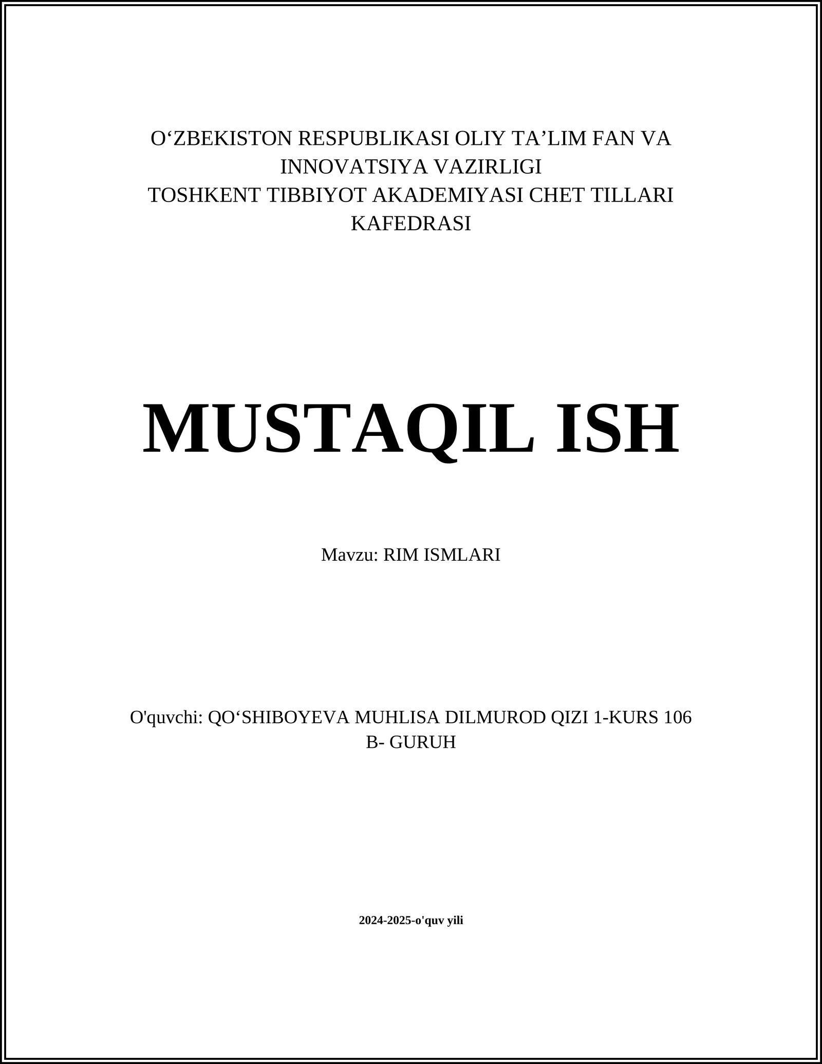 Rim Ismlari