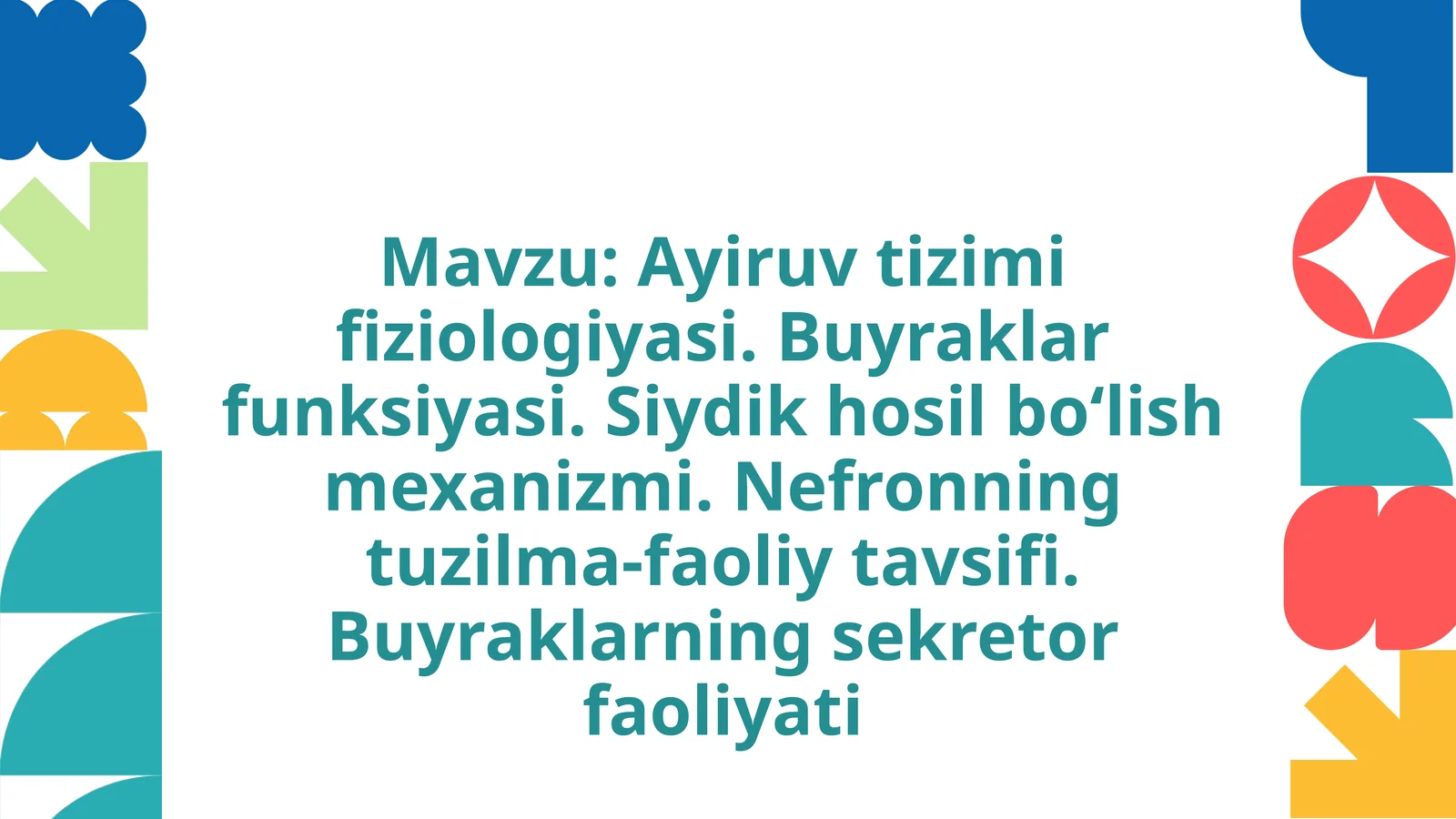 Ayiruv tizimi fiziologiyasi