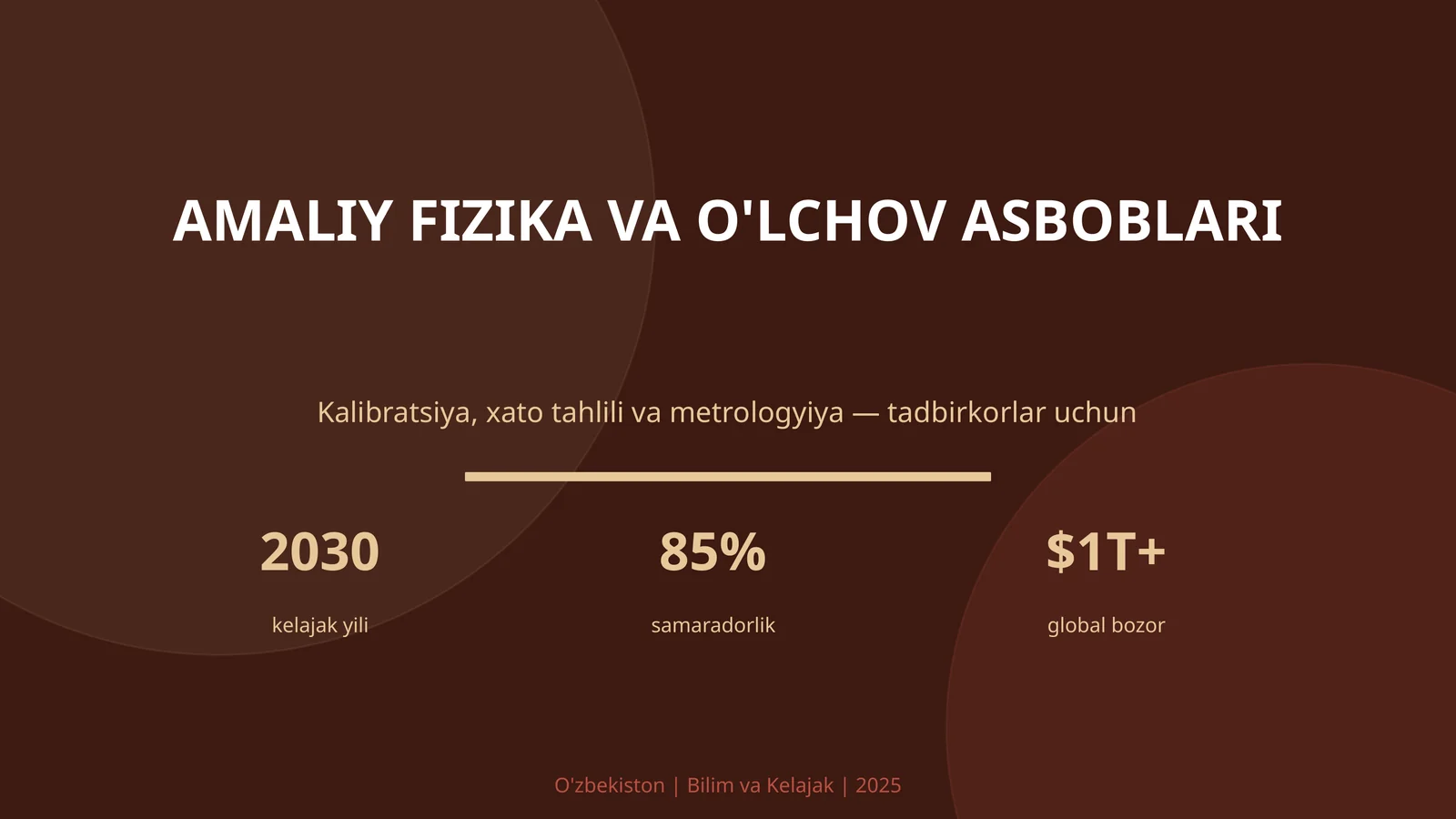 Amaliy fizika va o'lchov asboblari