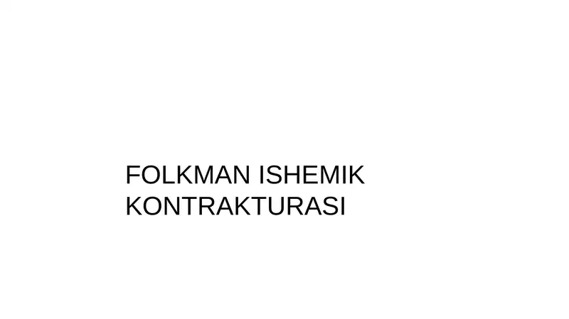 folkman kontrakturasi