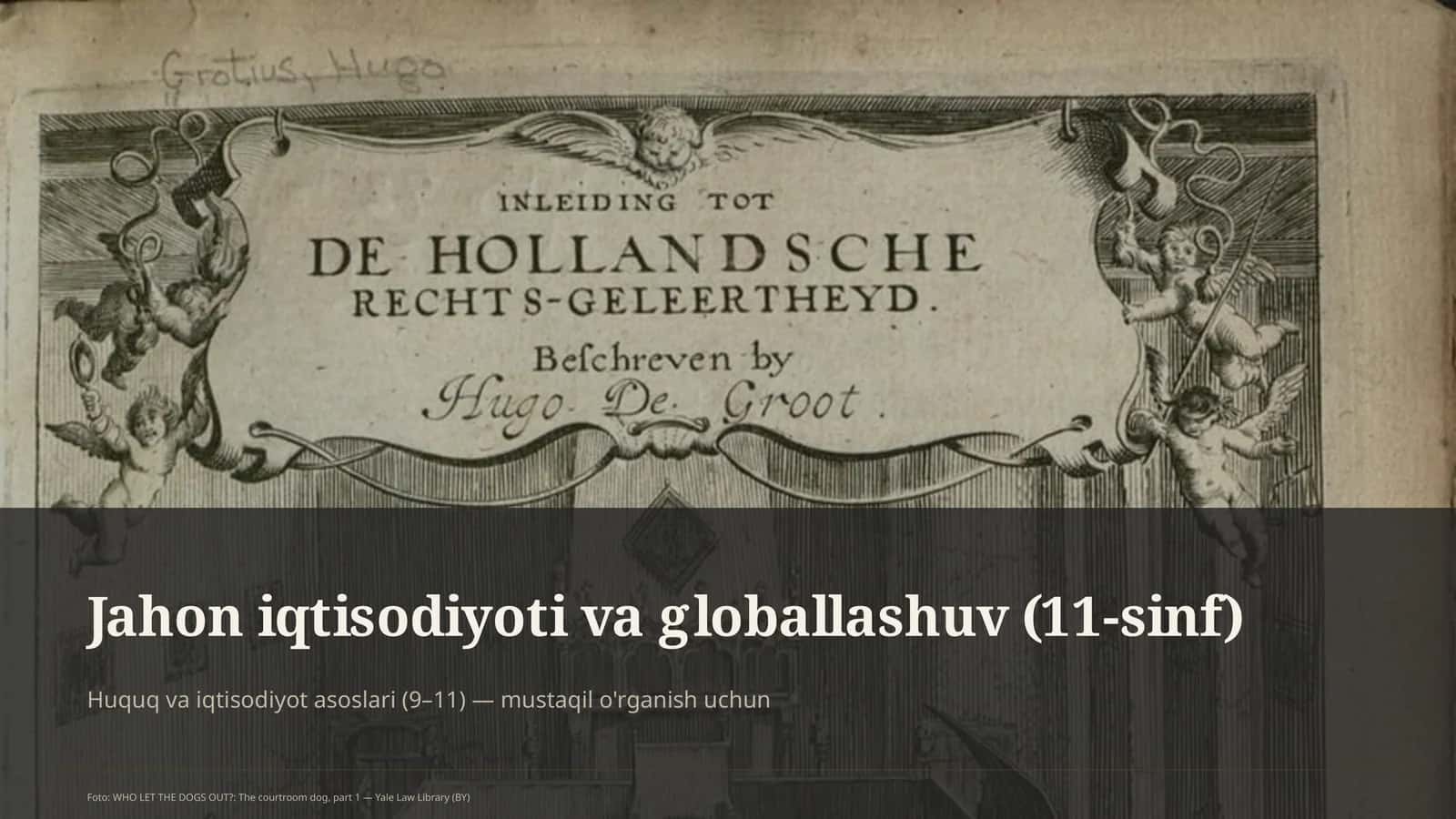 Jahon iqtisodiyoti va globallashuv (11-sinf)
