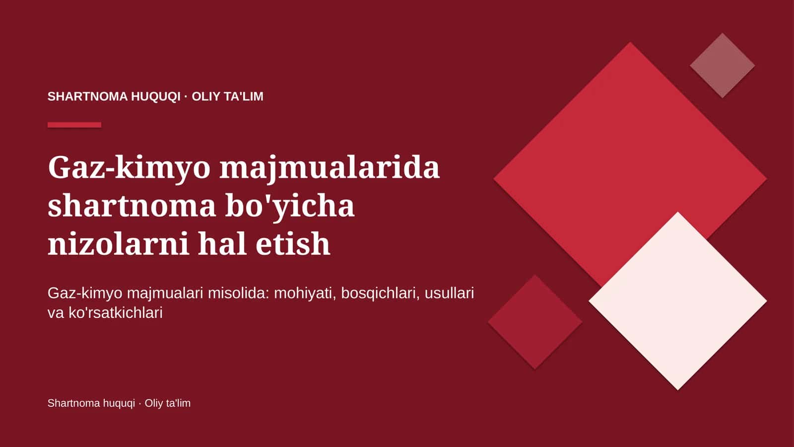 gaz kimyo majmualarida shartnoma bo'yicha nizolarni hal etish 4394
