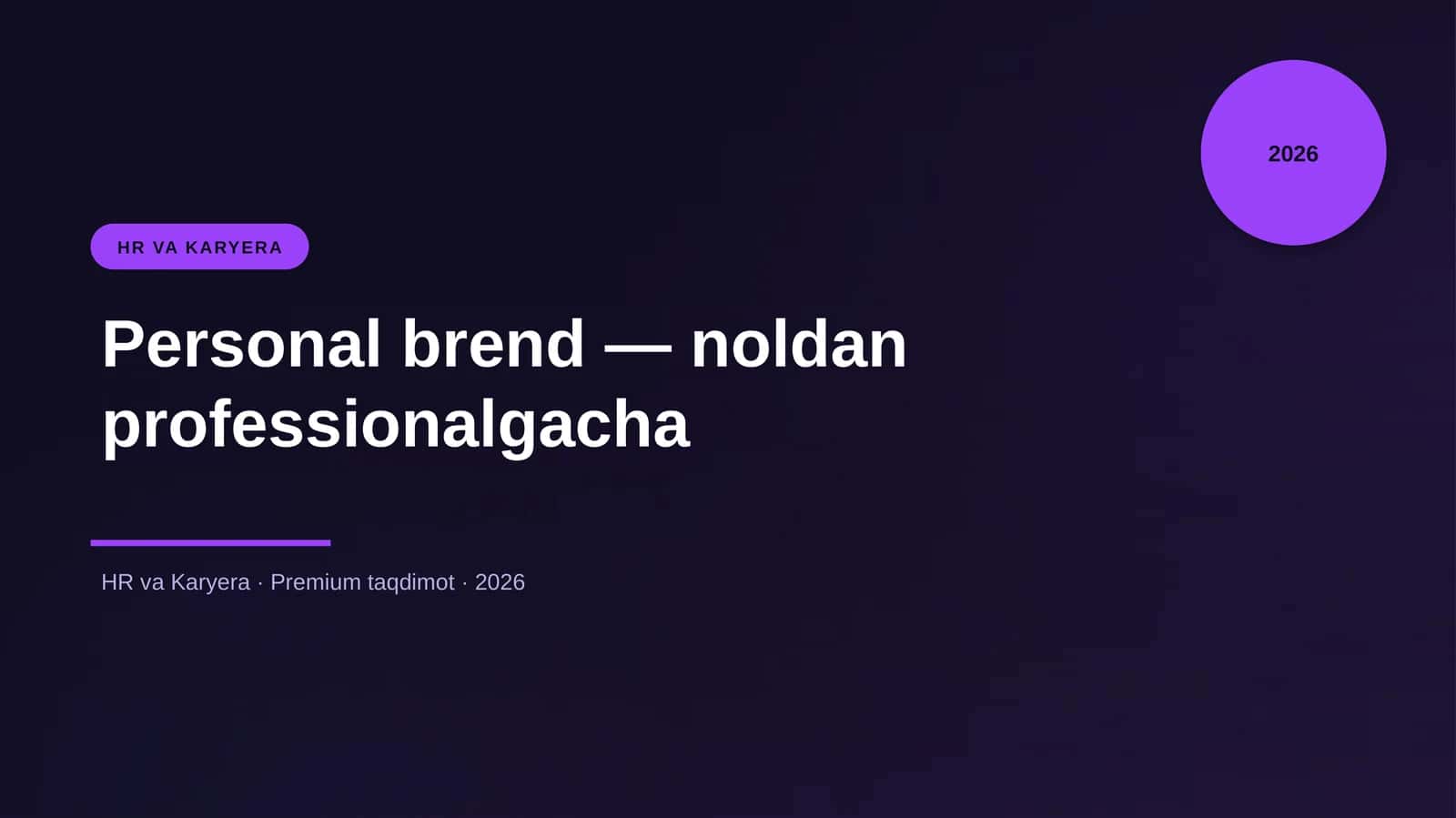 Personal brend — noldan professionalgacha