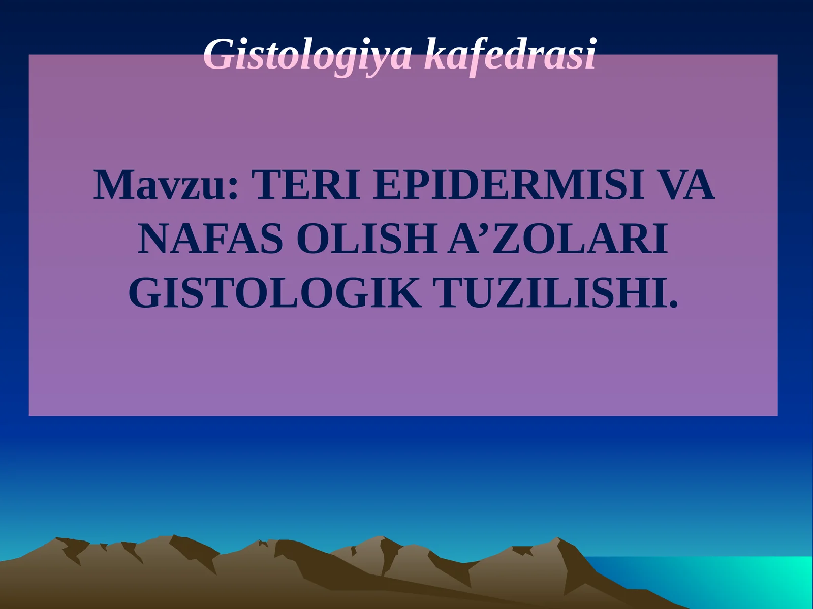 Gistologiya kafedrasi