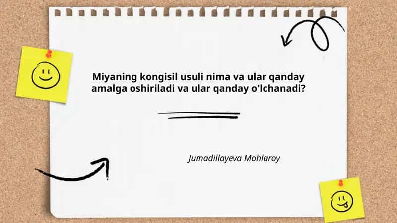 Miyaning kongisil usullari