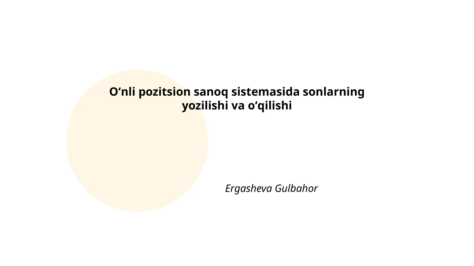 Oʻnlik sanoq tizimi