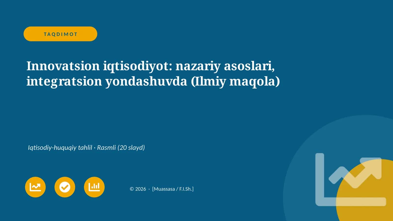 Innovatsion iqtisodiyot: nazariy asoslari, integratsion yondashuvda (Ilmiy maqola)