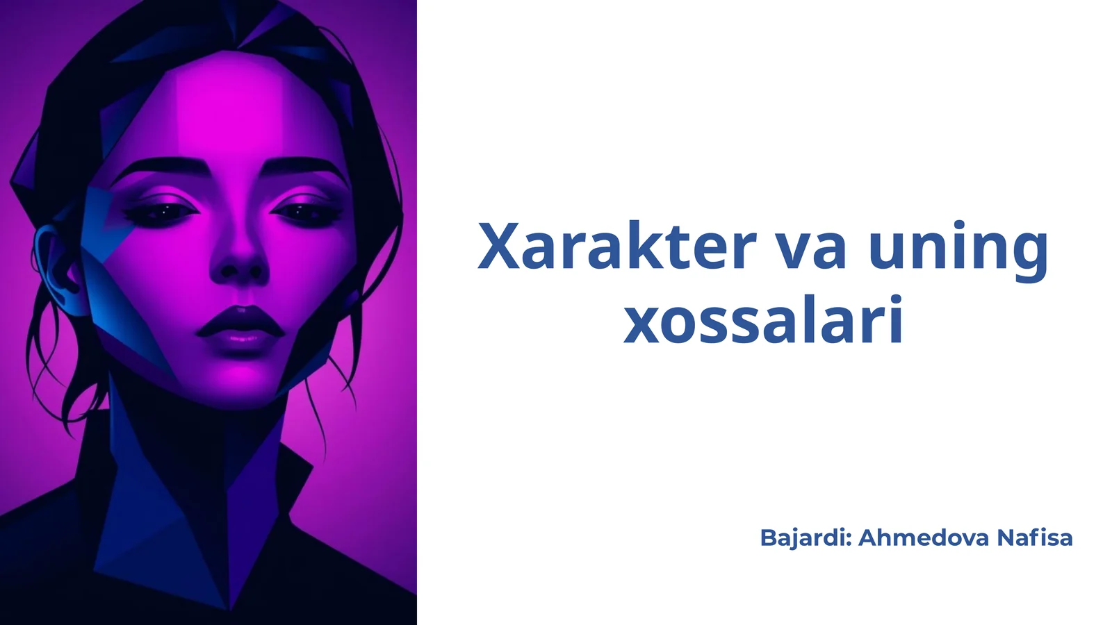 Xarakter va uning xossalari