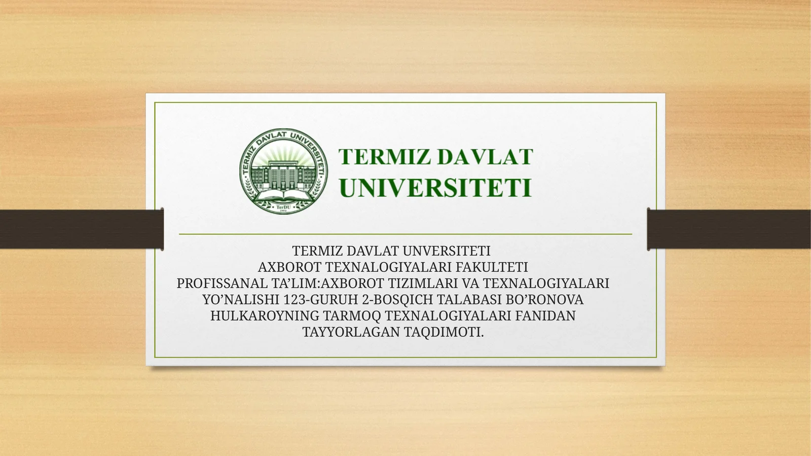 Tarmoq arxitekturalari