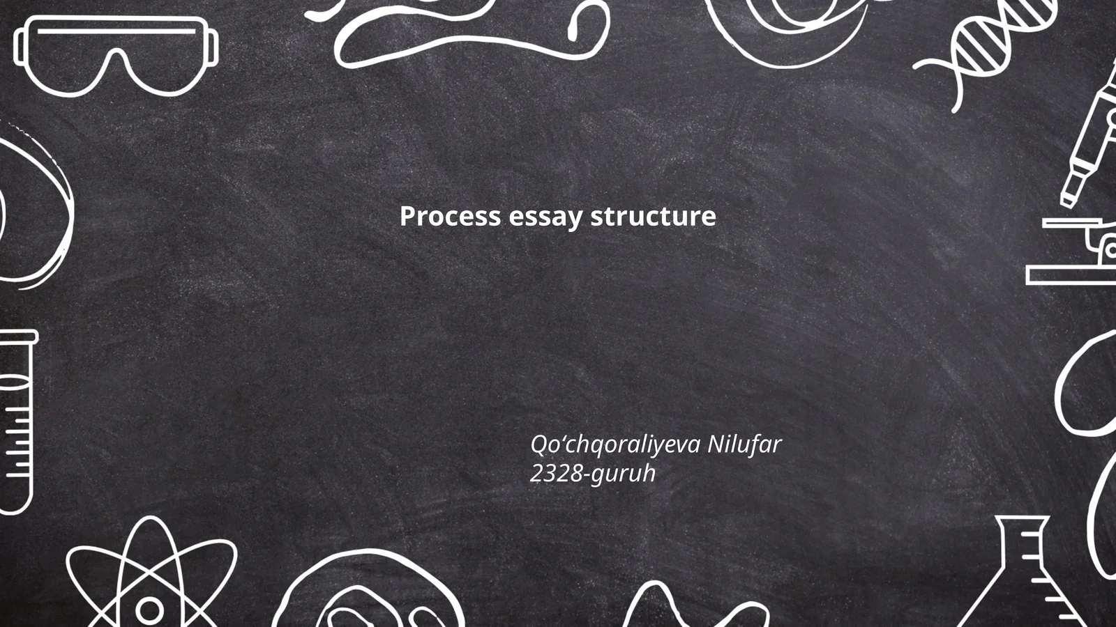 Process essay structure