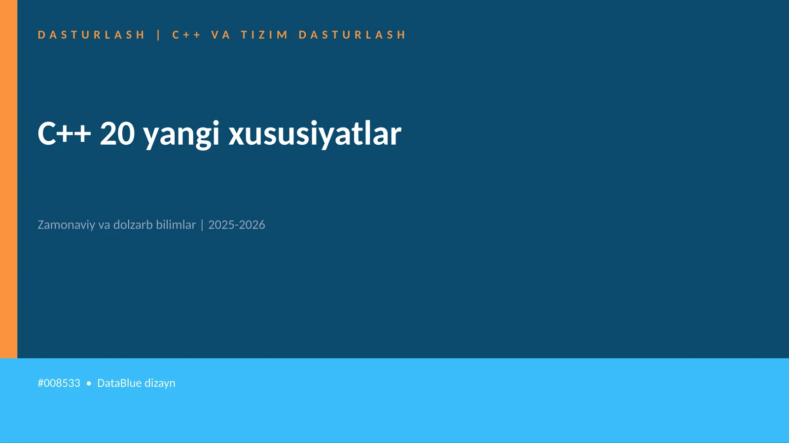 C++ 20 yangi xususiyatlar