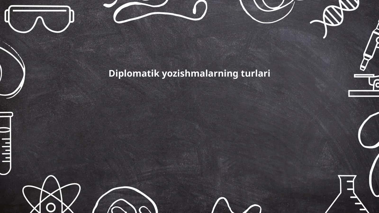 Diplomatik yozishmalarning turlari
