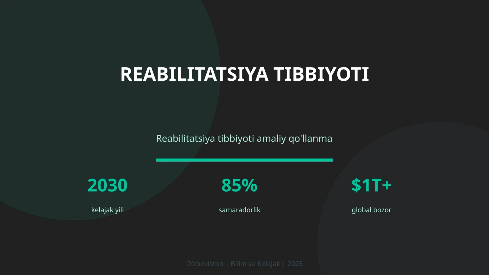 REABILITATSIYA TIBBIYOTI