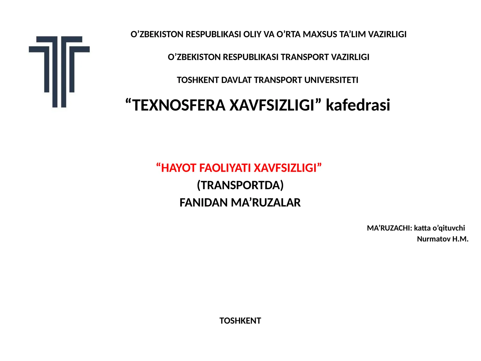 Safety and health for engineers