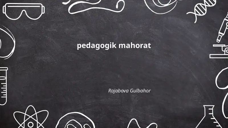 pedagogik mahorat