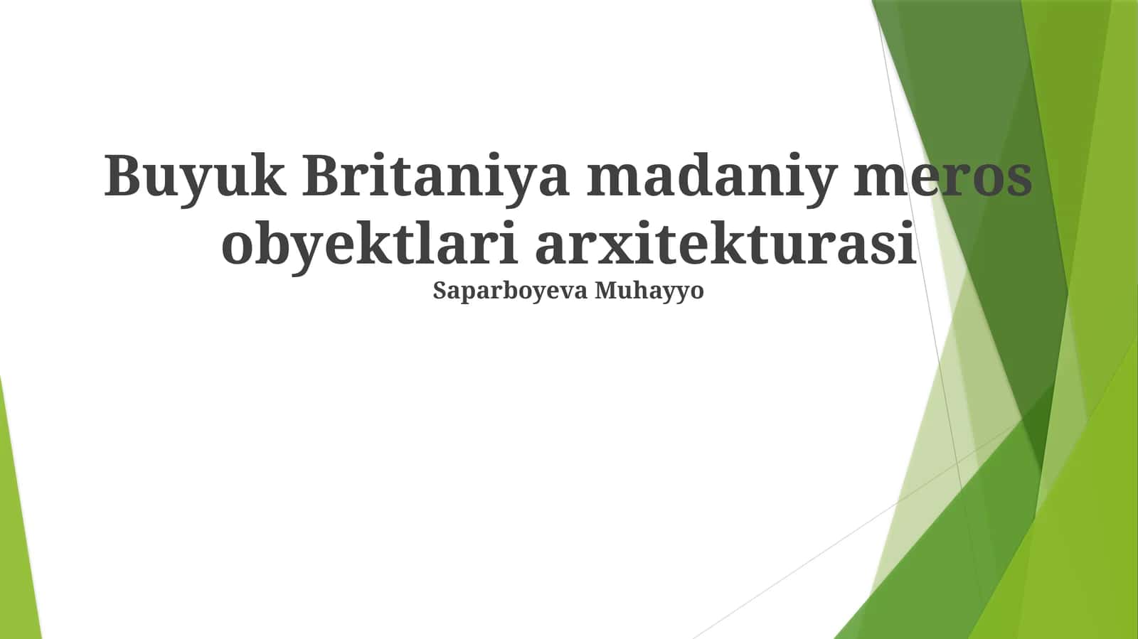 Buyuk Britaniya madaniy meros obyektlari arxitekturasi