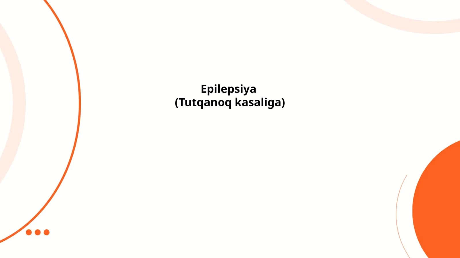 Epilepsiya (Tutqanoq kasaliga)