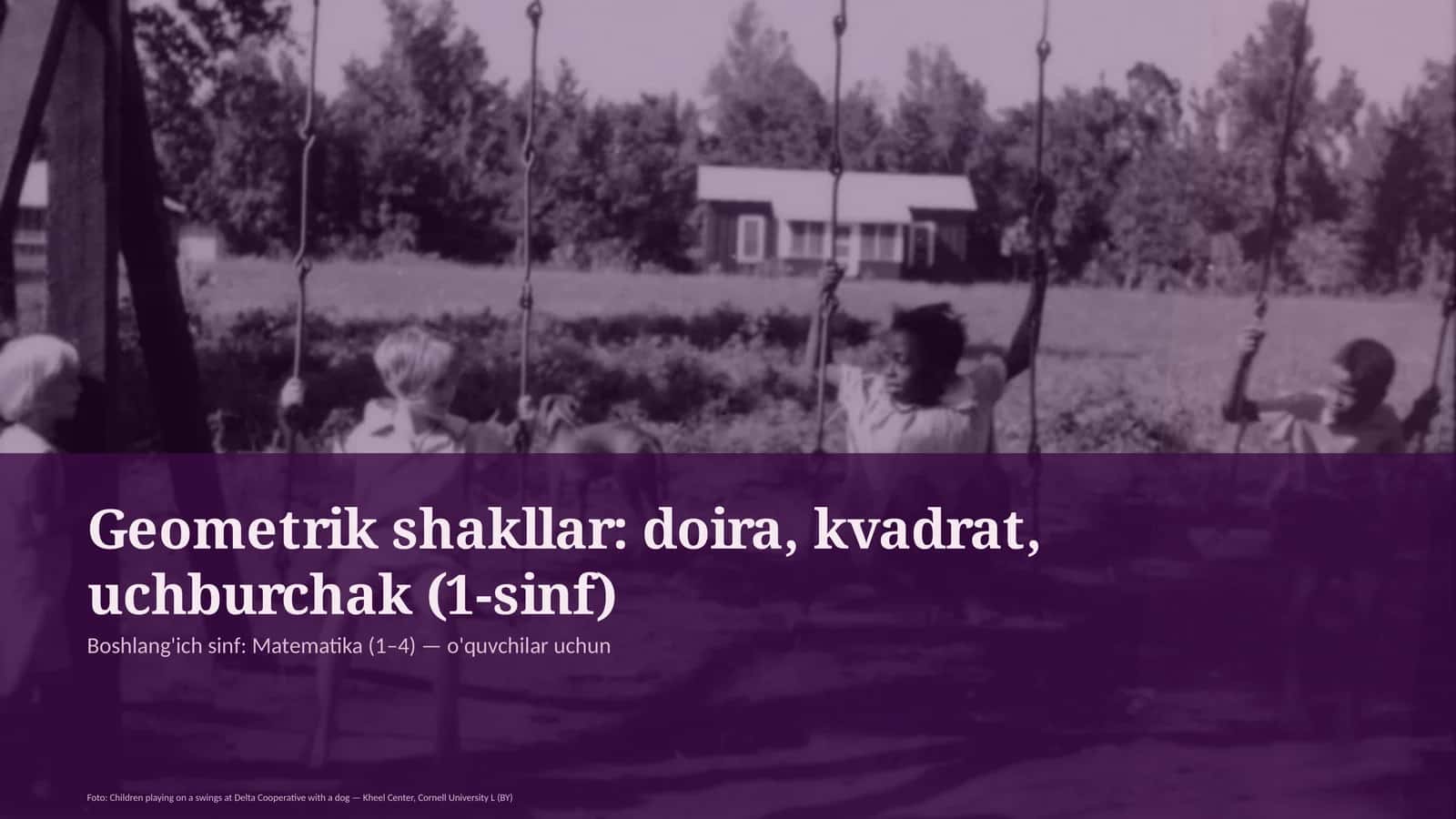 Boshlang'ich sinf: Matematika (1–4)