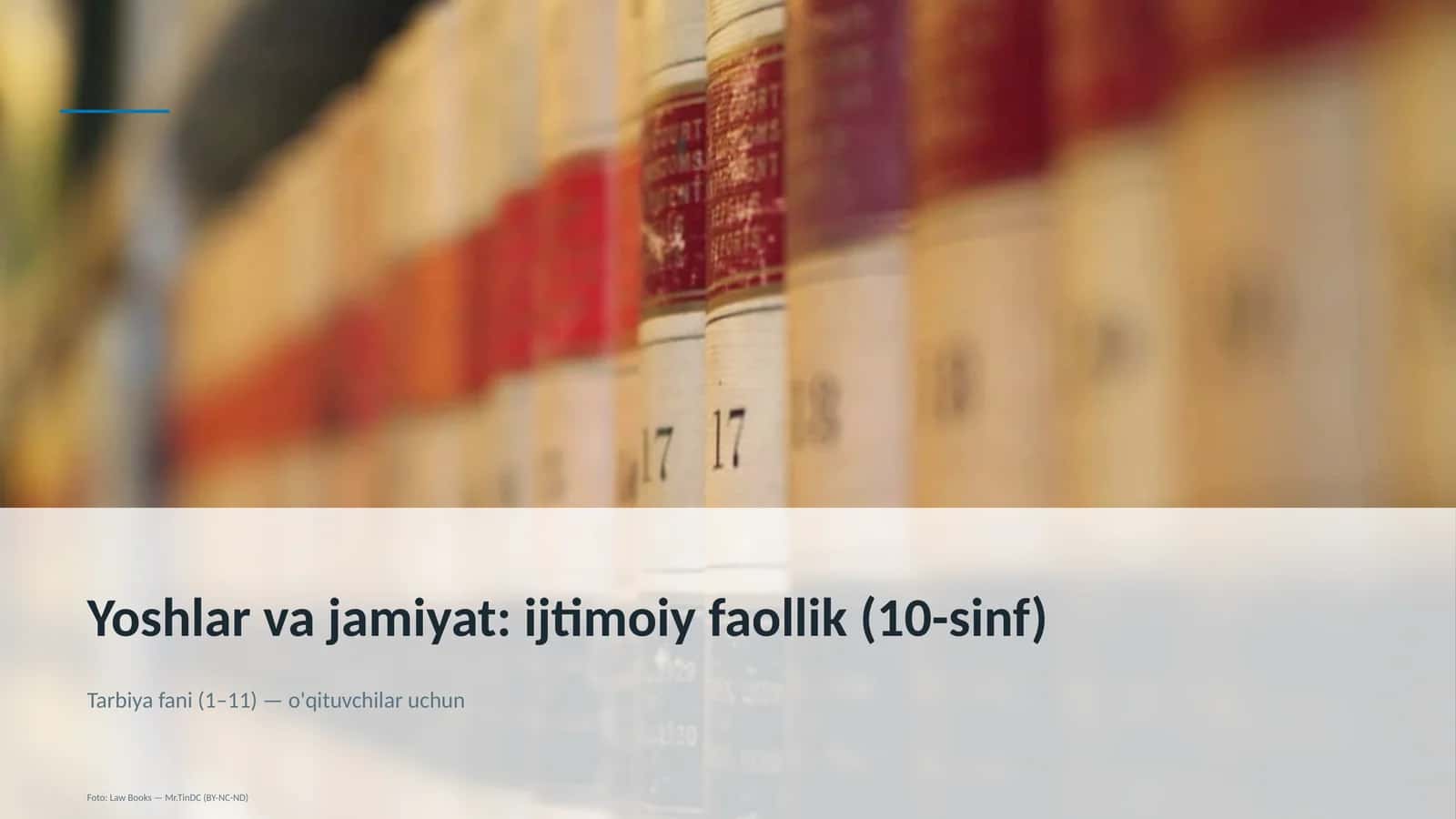 Yoshlar va jamiyat: ijtimoiy faollik (10-sinf)