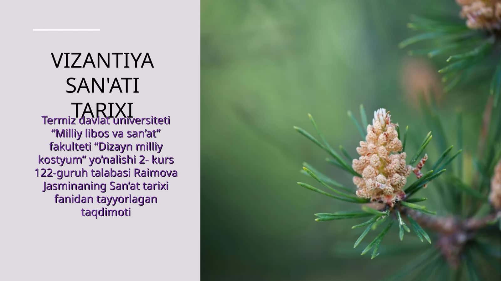 VIZANTIYA SAN'ATI TARIXI