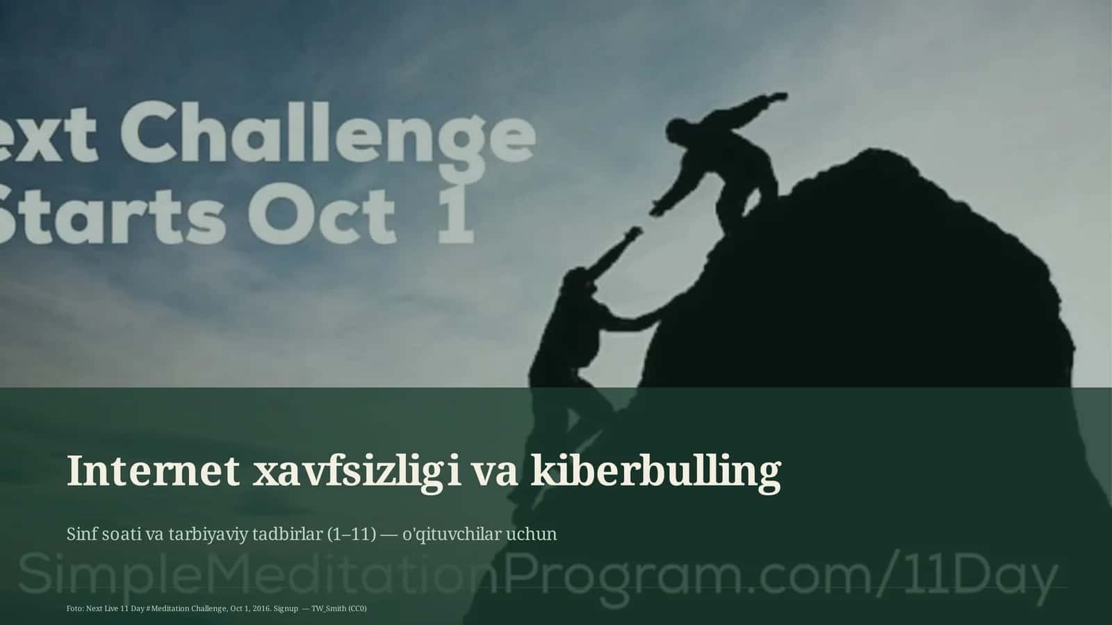 Sinf soati va tarbiyaviy tadbirlar (1–11) — o'qituvchilar uchun