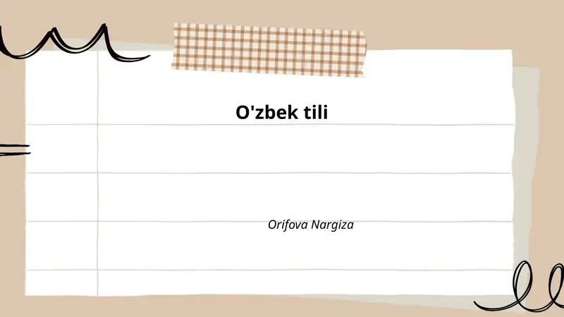 O'zbek tili