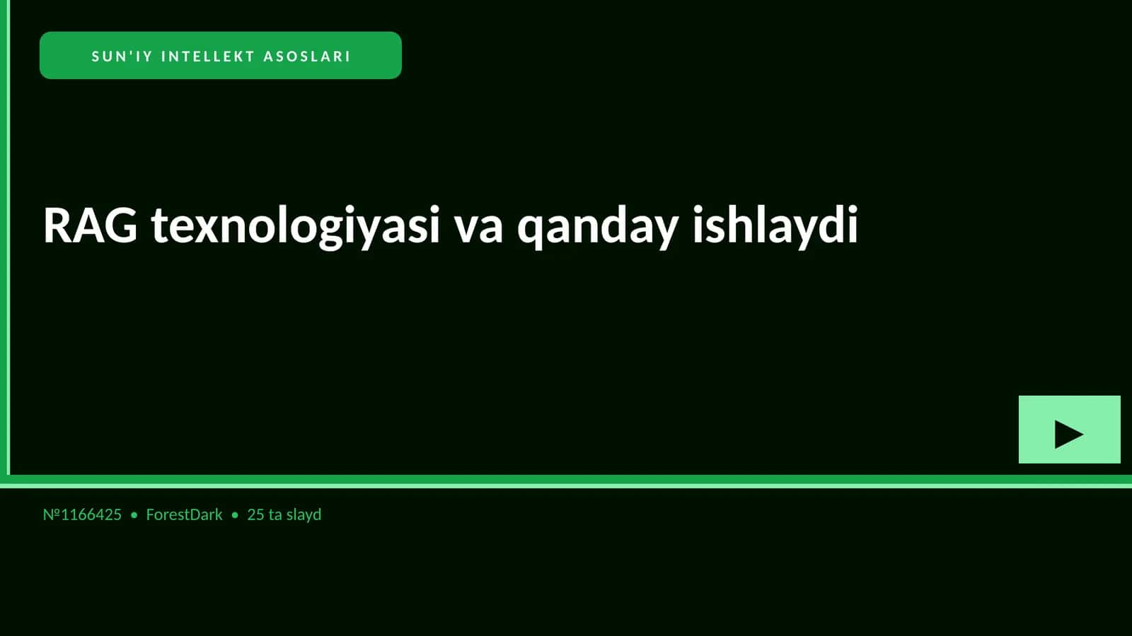 SUN'IY INTELLEKT ASOSLARI