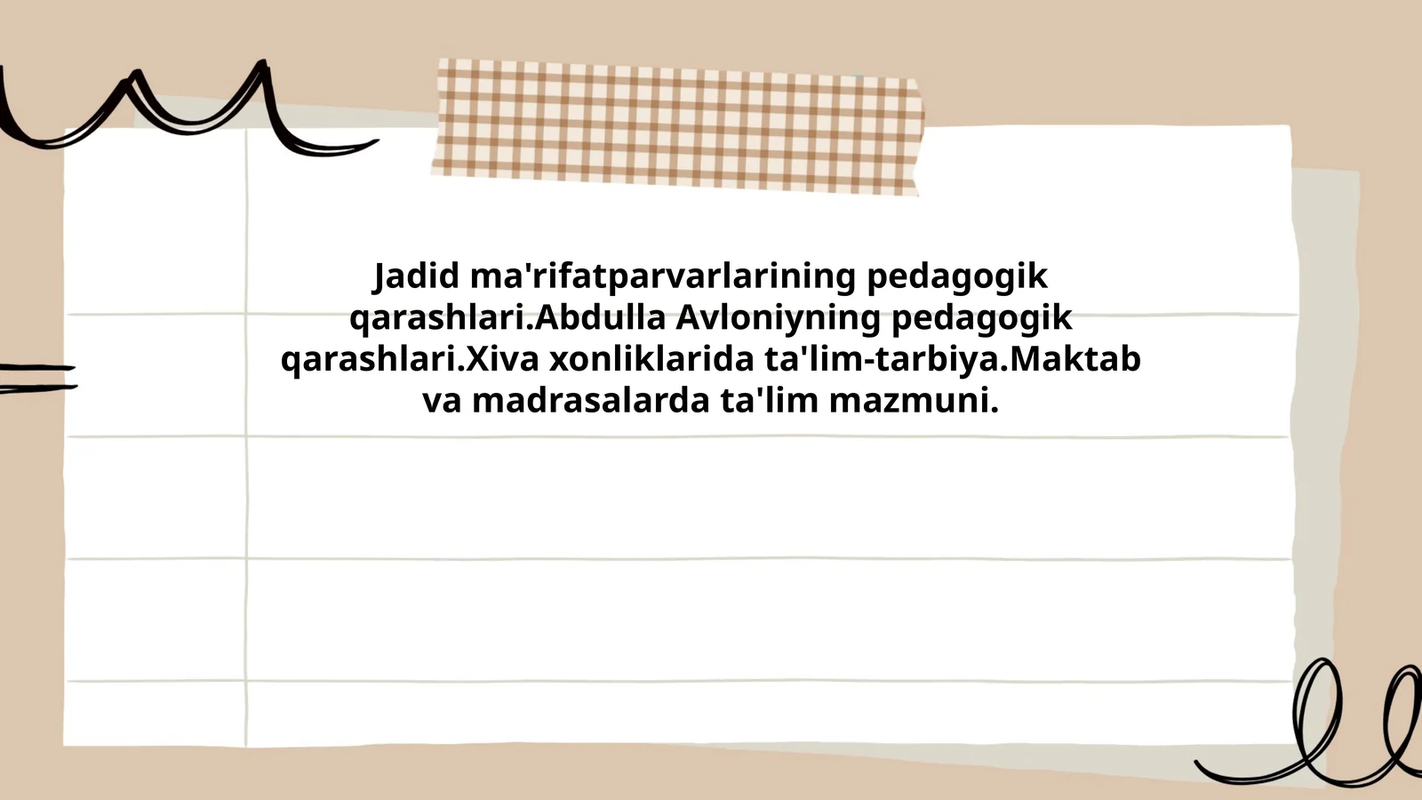 Jadid ma'rifatparvarlarining pedagogik qarashlari