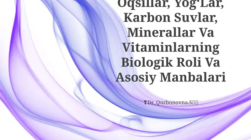 Oziq moddalar: LifeNutrientsning qurilish bloklari
