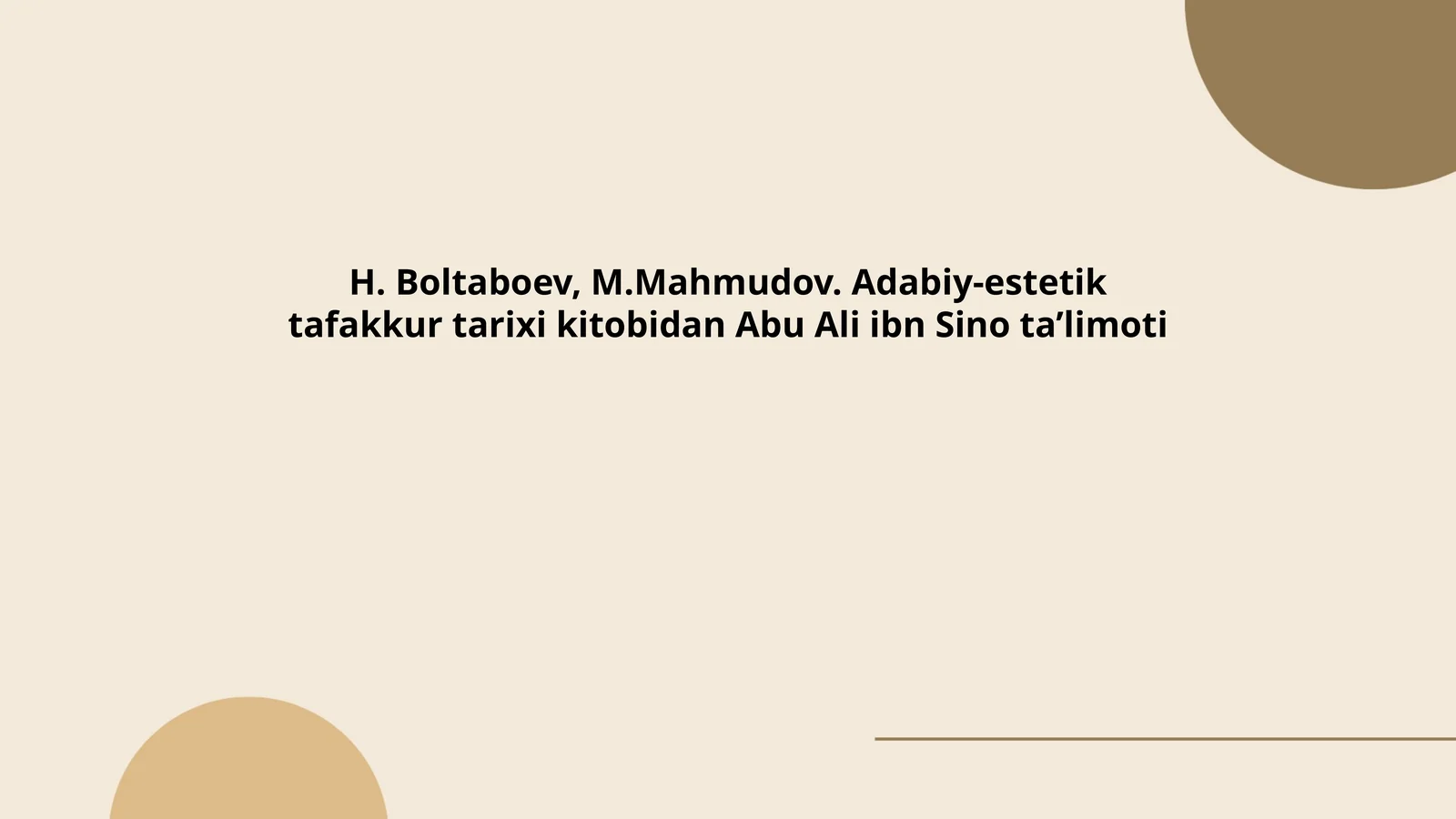 Adabiy-estetik tafakkur tarixi