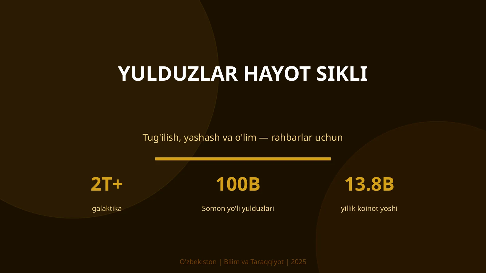 Yulduzlar hayot sikli